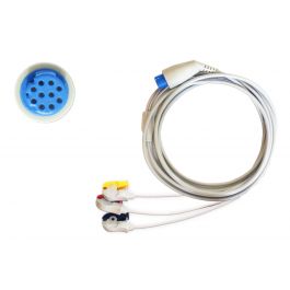 Câble ECG 3 Fils Compatible GE Datex Ohmeda G3110S - Pour Moniteur Patient, Hôpital, Remplacement - Neuf