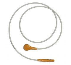 LZ-EKG-Leitung mit DIN-Stecker, Druckknöpfe, orange, 60 cm